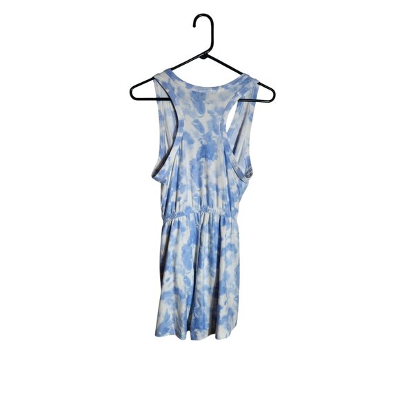 Rue21 Blue & White Tie-Dye Sleeveless Romper With Drawstring Waist M - Picture 2 of 3